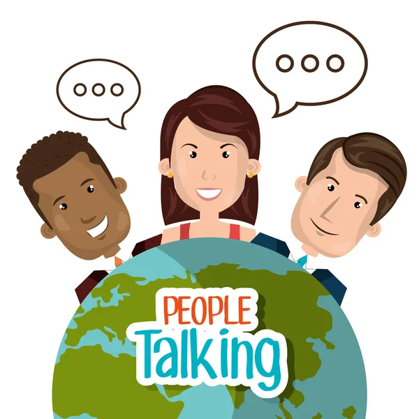 People talking design — Stock Vector