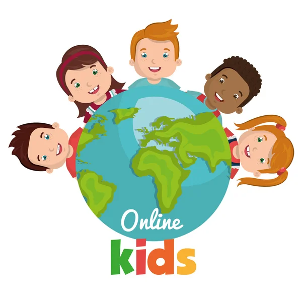 Design online per bambini — Vettoriale Stock