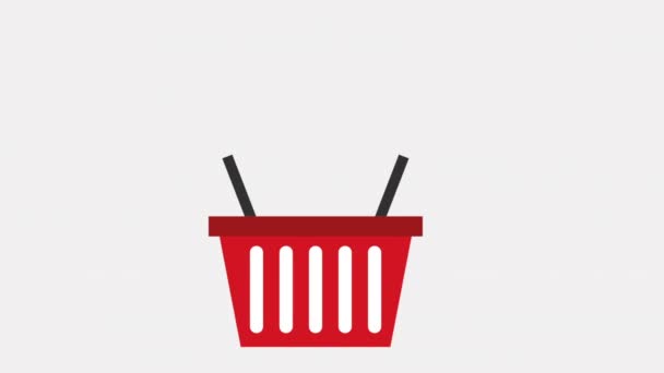 Diseño del icono de compras — Vídeos de Stock