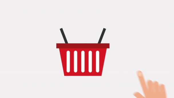 Diseño del icono de compras — Vídeo de stock
