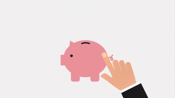 Ahorro diseño de dinero — Vídeo de stock