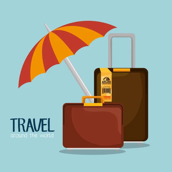 Travel around the world design — Stock Vector