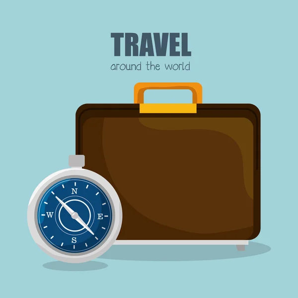 Travel around the world design — Stock Vector