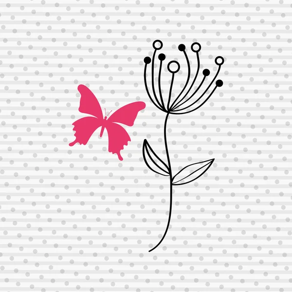 Diseño de decoración floral — Vector de stock