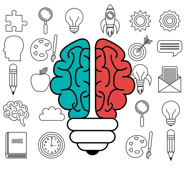 Brain storming design — Stock Vector