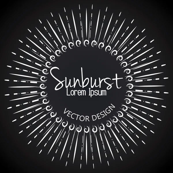 Sunburst pattern design — Stock Vector