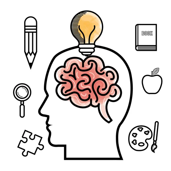 Brain storming design — Stock Vector