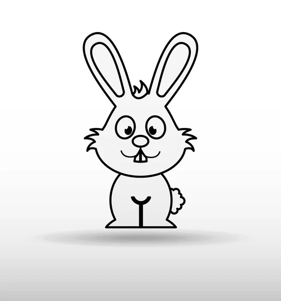 Lindo diseño de conejo — Vector de stock