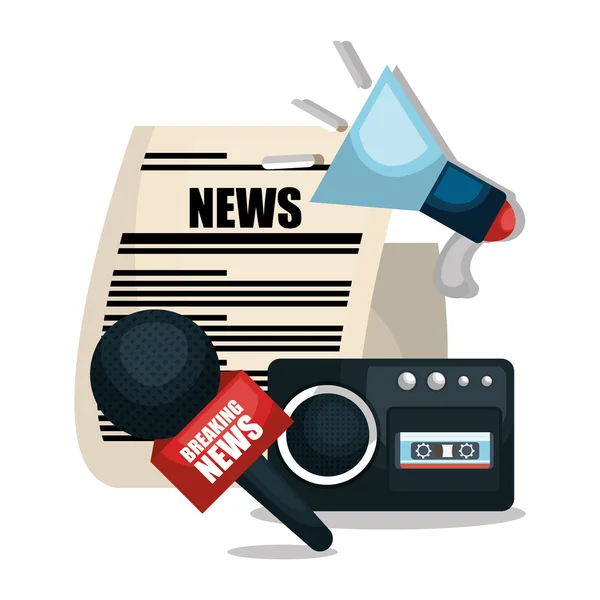 Breaking news design — Stock Vector