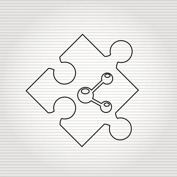 Puzzle piece design — Stock Vector