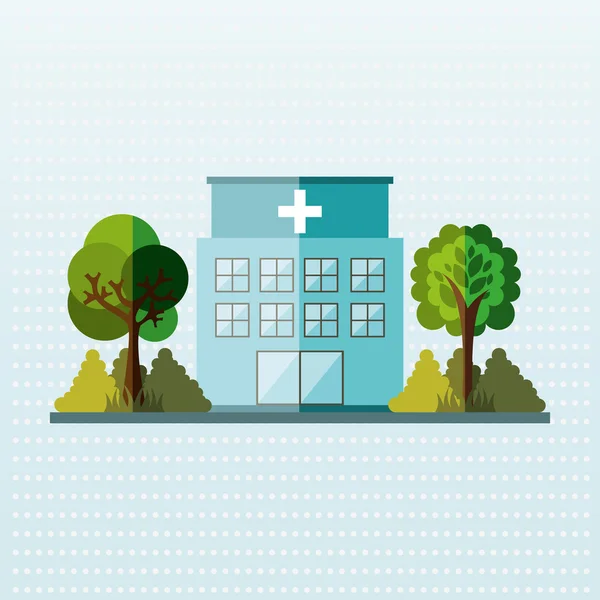 Edificio diseño frontal — Vector de stock