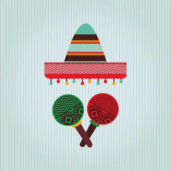 Дизайн икон культуры Мексики — стоковый вектор