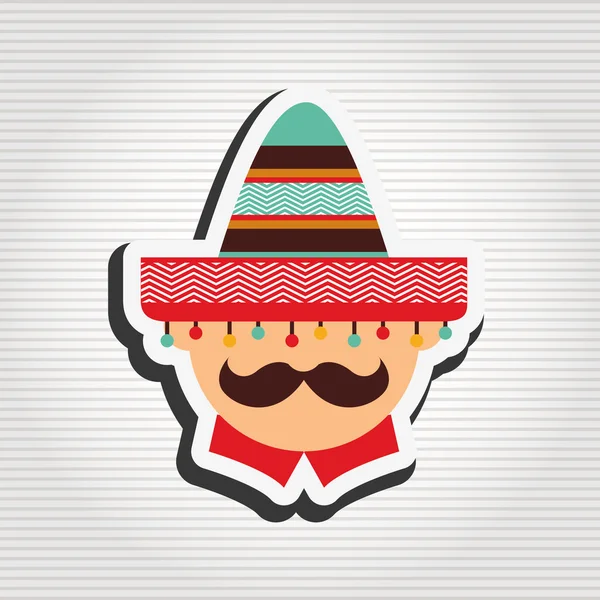 Diseño de icono de cultura mexicana — Vector de stock