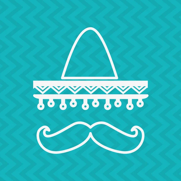 Diseño de icono de cultura mexicana — Archivo Imágenes Vectoriales