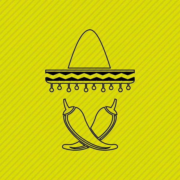 Дизайн икон культуры Мексики — стоковый вектор