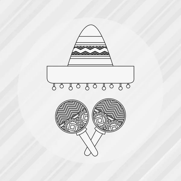 墨西哥文化图标设计 — 图库矢量图片