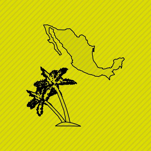 Μεξικάνικη κουλτούρα εικονίδιο σχεδιασμός — Διανυσματικό Αρχείο