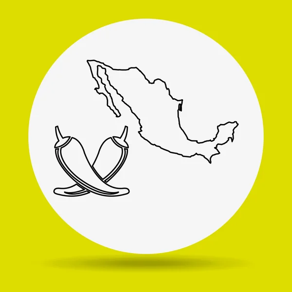 Diseño de icono de cultura mexicana — Vector de stock