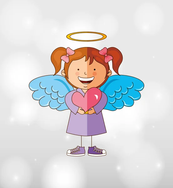 Lindo ángel diseño — Vector de stock