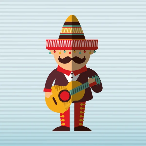 Mexikói kultúra ikon tervezés — Stock Vector
