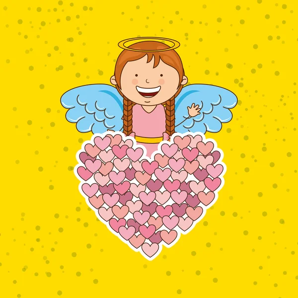 Lindo ángel diseño — Vector de stock