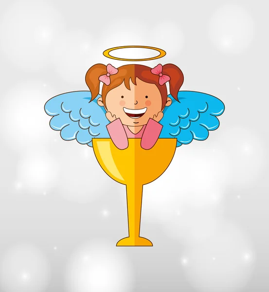 かわいい天使のデザイン — ストックベクタ