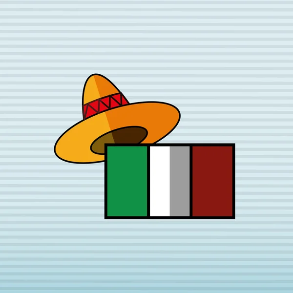 멕시코 문화 아이콘 디자인 — 스톡 벡터