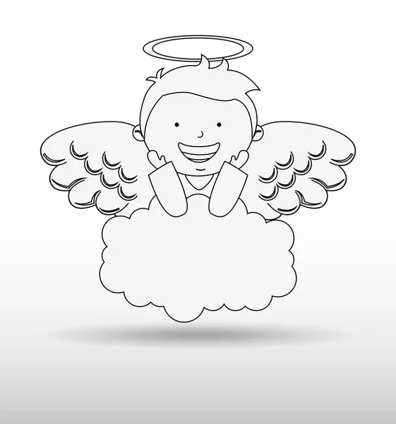 Lindo ángel diseño — Vector de stock