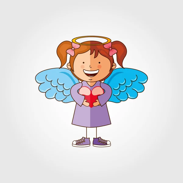 かわいい天使のデザイン — ストックベクタ