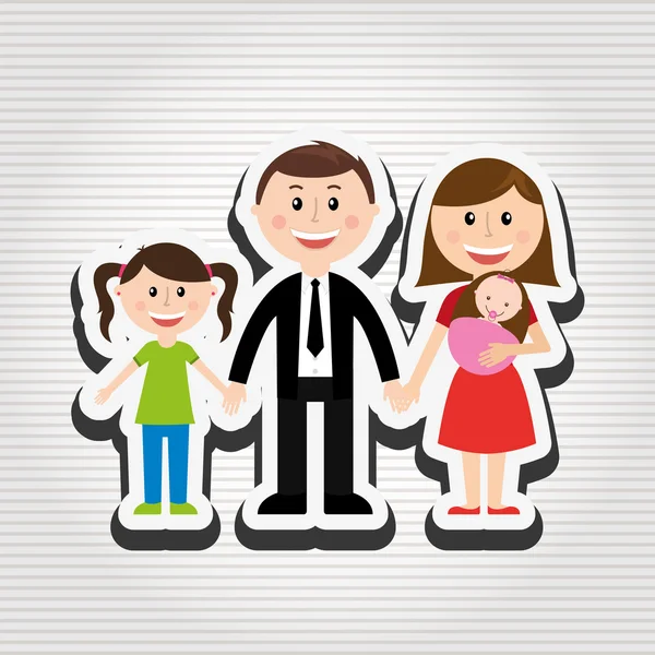 Familie liefde ontwerp — Stockvector