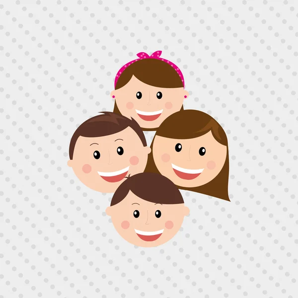 Amour de famille design — Image vectorielle