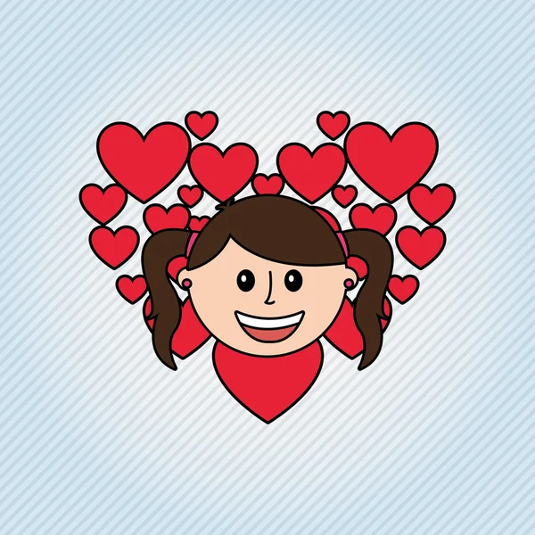 Diseño de amor familiar — Vector de stock