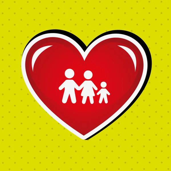 Rodinná láska design — Stockový vektor