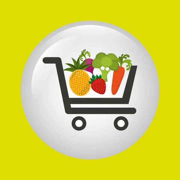 Zeleninové nákupu design — Stockový vektor