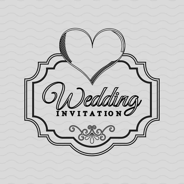 Diseño de tarjeta de boda — Vector de stock