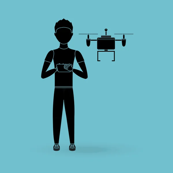 Diseño de tecnología de drones — Vector de stock