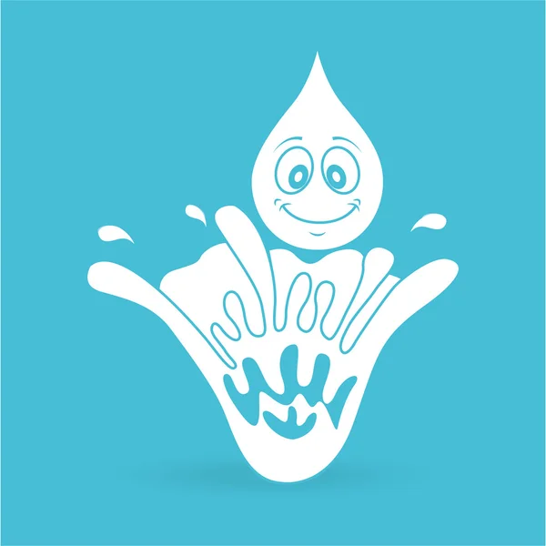 Diseño de carácter de agua — Archivo Imágenes Vectoriales