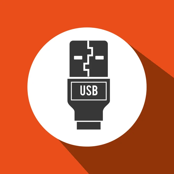 Дизайн з'єднання USB — стоковий вектор