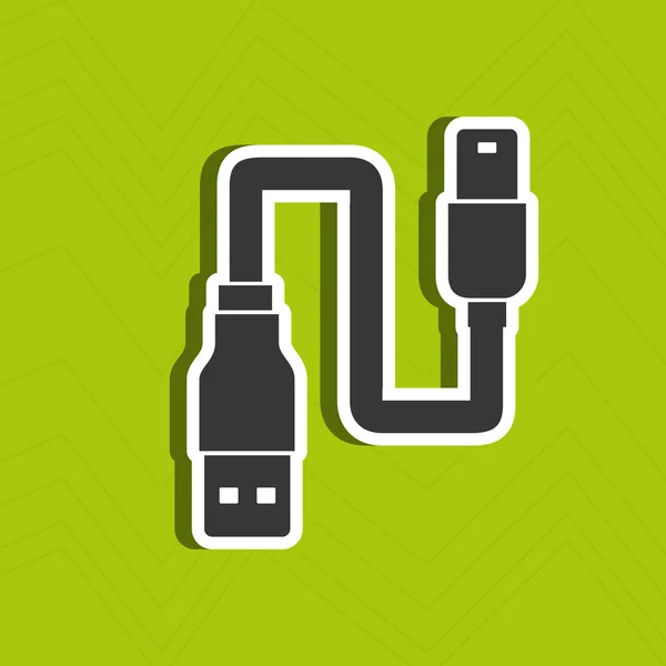USB kapcsolat kialakítása — Stock Vector