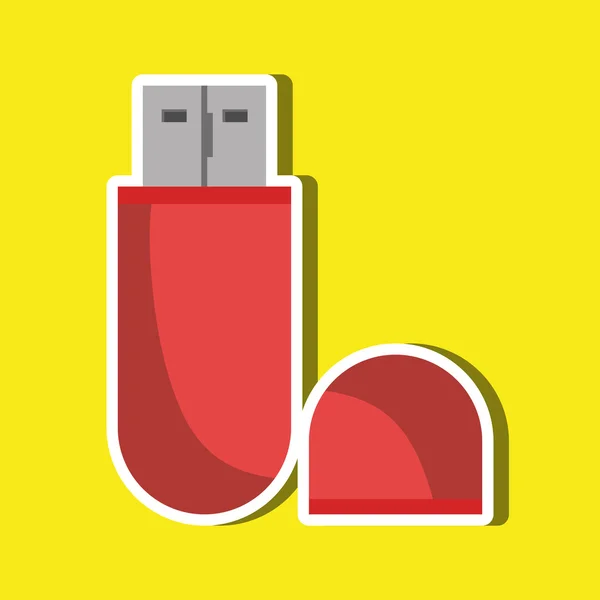 Diseño de conexión USB — Vector de stock