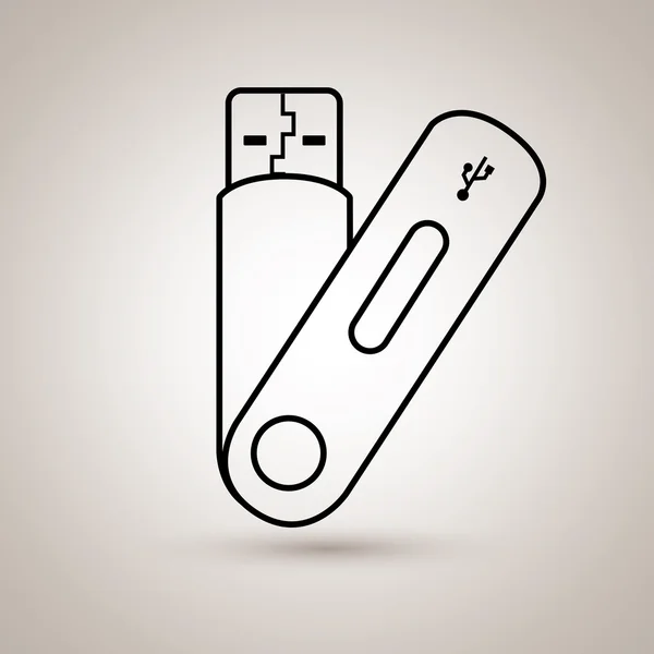 Conception de connexion USB — Image vectorielle