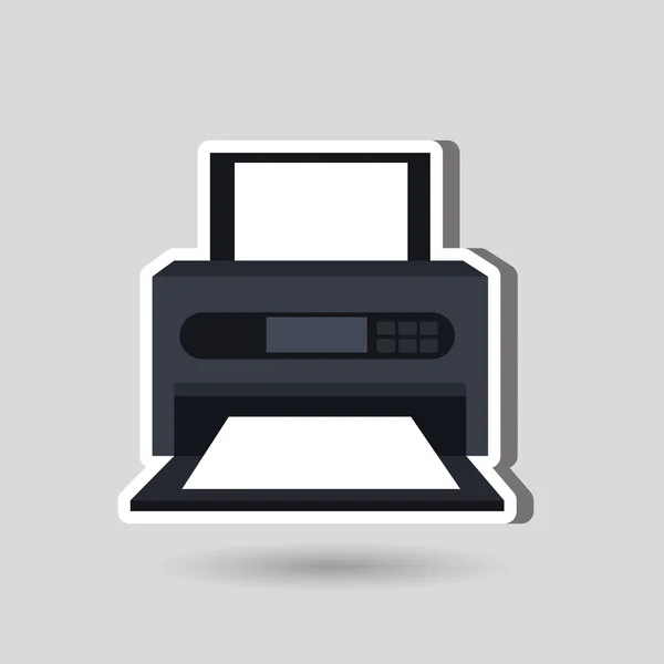 Bürodesign für Drucker — Stockvektor