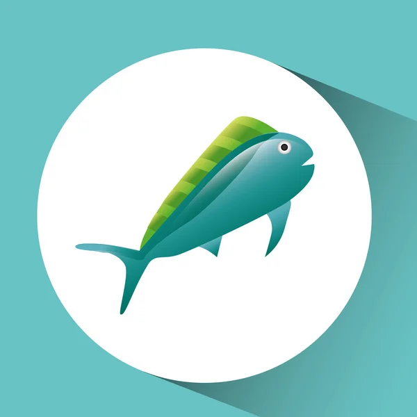 Diseño icono de pescado — Vector de stock