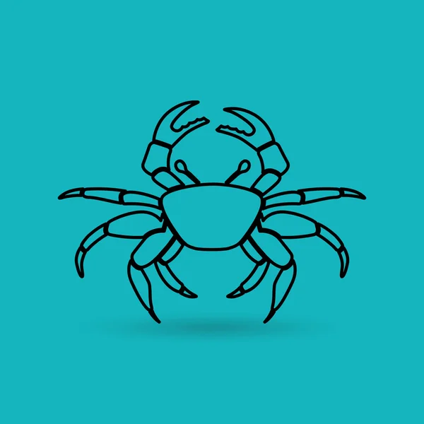 Design de ícone de caranguejo — Vetor de Stock
