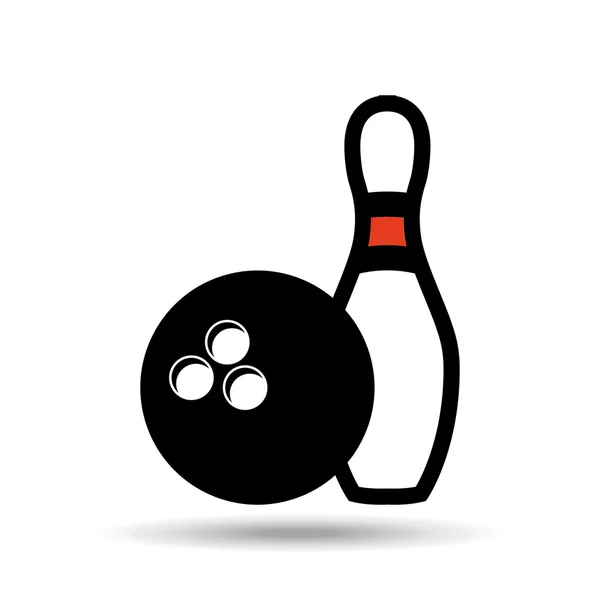 Bowling game-design — Stockvector