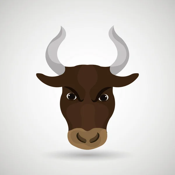 Bull head design — Stock Vector