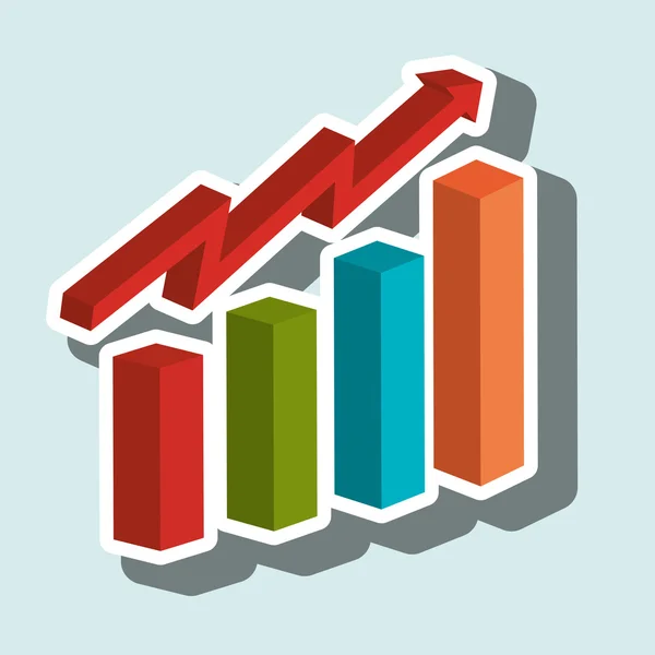 Statistiques icône conception — Image vectorielle