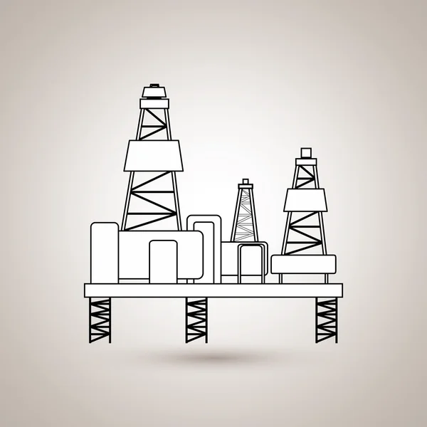 Projeto da indústria petrolífera —  Vetores de Stock