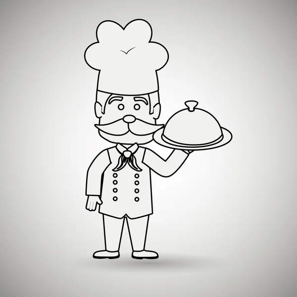 Design de personagem chef — Vetor de Stock