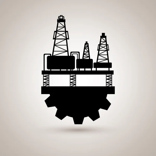 Conception d'industrie pétrolière — Image vectorielle